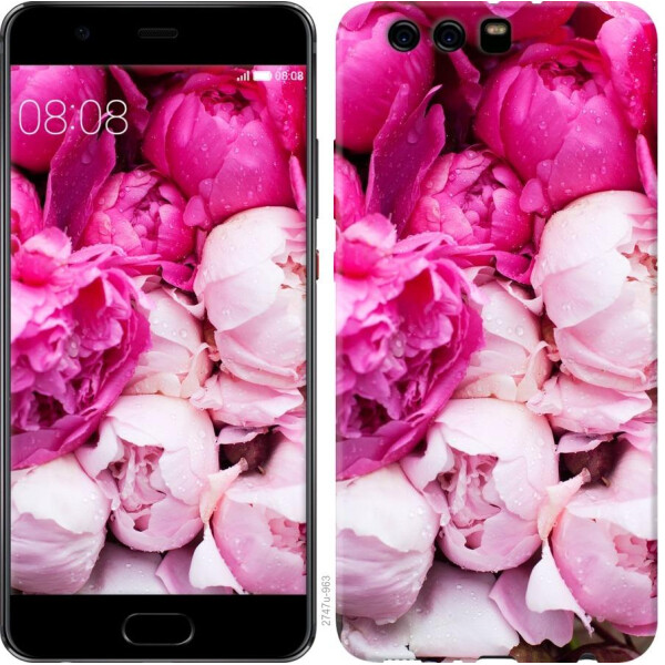 

Чехол на Huawei P10 Plus Розовые пионы (04798)