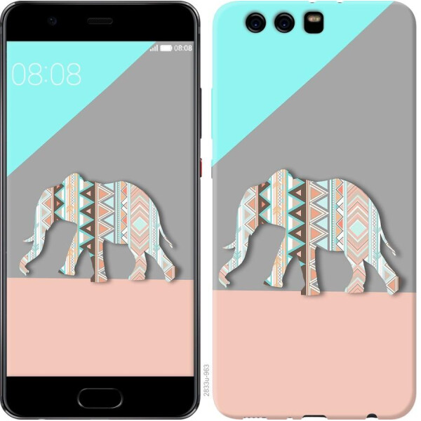 

Чехол на Huawei P10 Plus Узорчатый слон (04798)