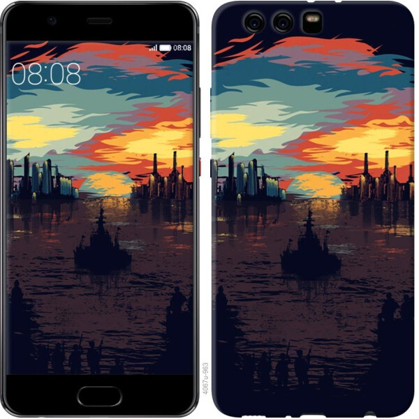 

Чехол на Huawei P10 Plus Череп-абстракция (04798)