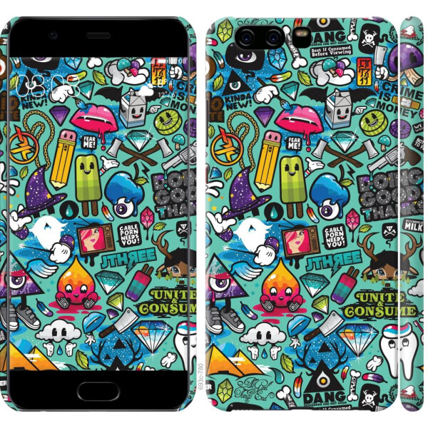 

Чехол на Huawei P10 Стикер бомбинг 1 (04798)