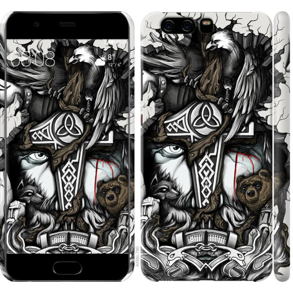 

Чехол на Huawei P10 Тату Викинг (04798)