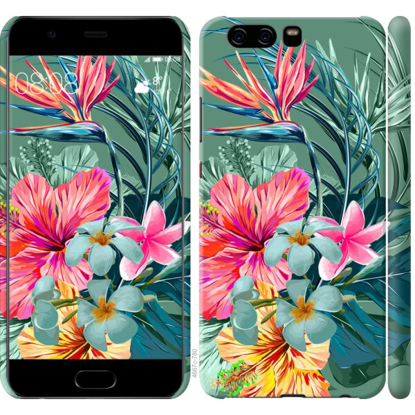 

Чехол на Huawei P10 Тропические цветы v1 (04798)