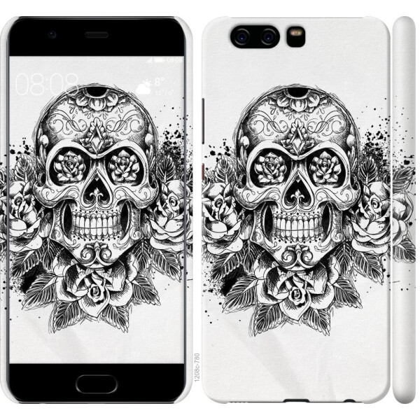 

Чехол на Huawei P10 Череп и розы (04798)