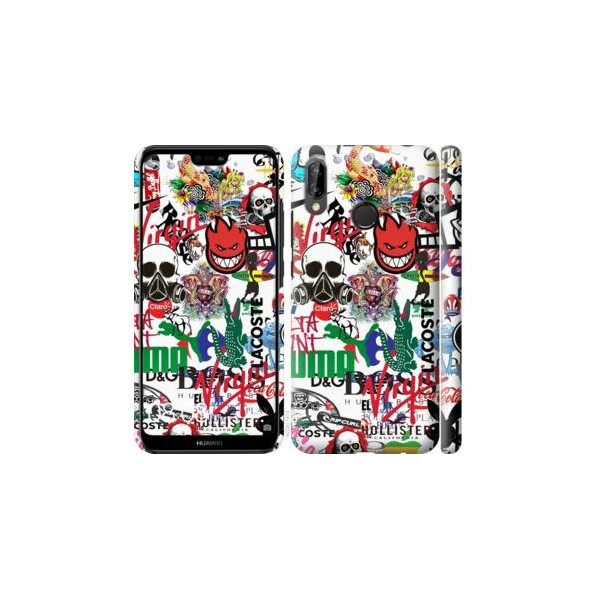 

Чехол на Huawei P20 Lite Many different logos (04798)