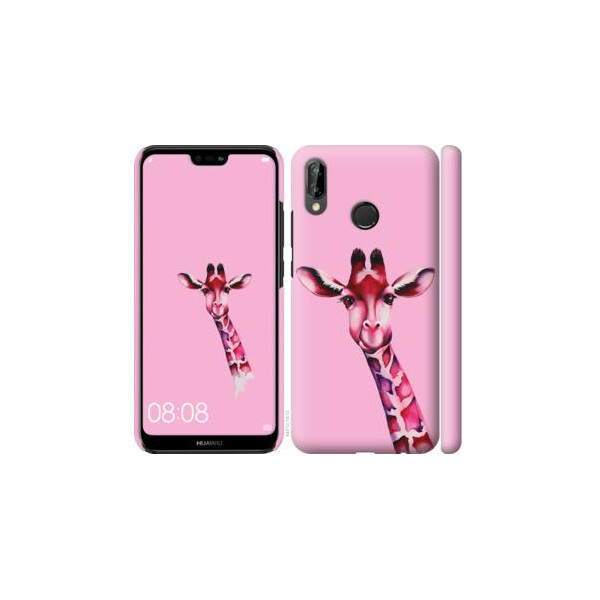 

Чехол на Huawei P20 Lite Розовая жирафа (04798)