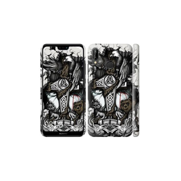 

Чехол на Huawei P20 Lite Тату Викинг (04798)