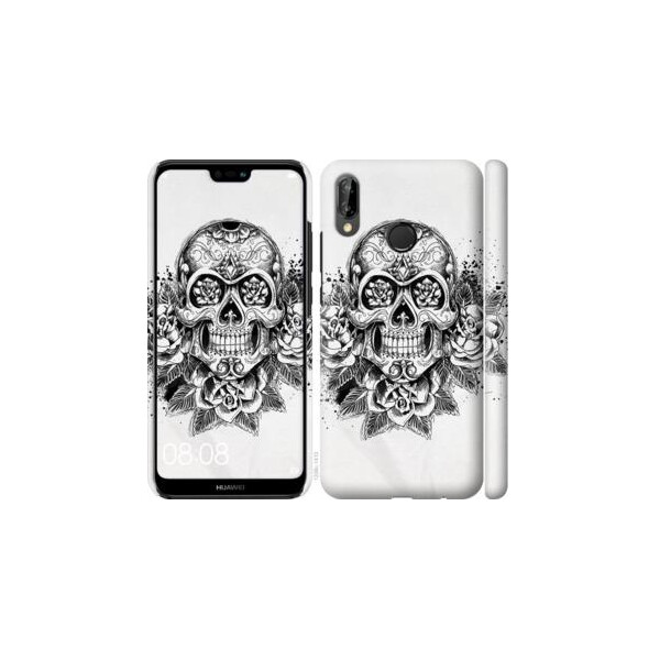 

Чехол на Huawei P20 Lite Череп и розы (04798)