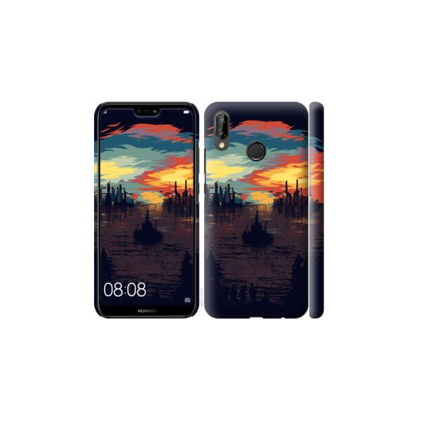 

Чехол на Huawei P20 Lite Череп-абстракция (04798)