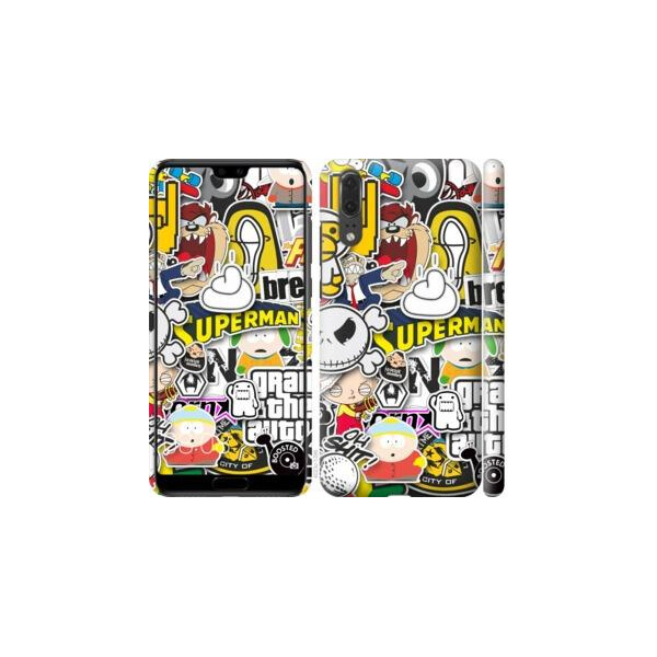 

Чехол на Huawei P20 Popular logos (04798)