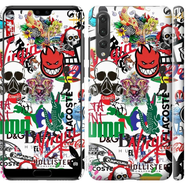 

Чехол на Huawei P20 Pro Many different logos (04798)