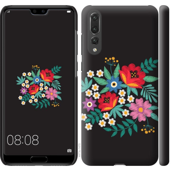 

Чехол на Huawei P20 Pro Вышитые цветы (04798)