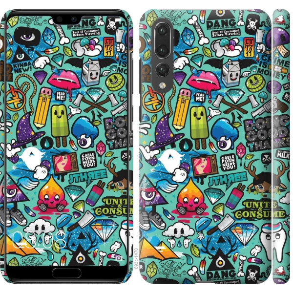 

Чехол на Huawei P20 Pro Стикер бомбинг 1 (04798)