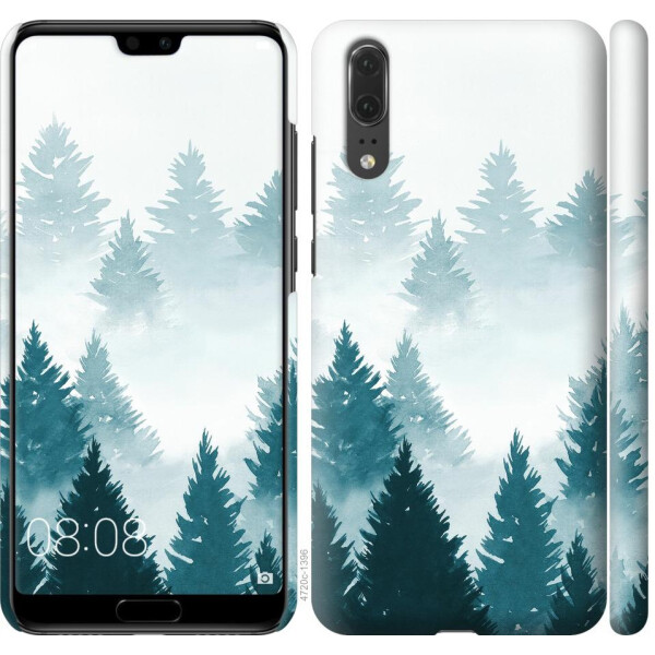 

Чехол на Huawei P20 Акварельные Елки (04798)