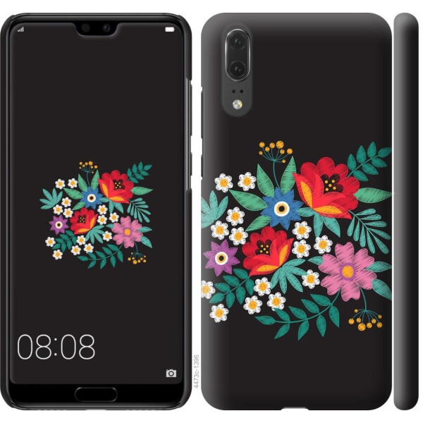 

Чехол на Huawei P20 Вышитые цветы (04798)