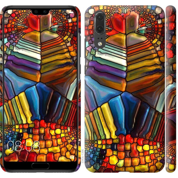 

Чехол на Huawei P20 Разноцветный витраж (04798)