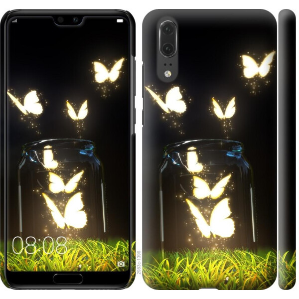 

Чехол на Huawei P20 Светящиеся бабочки (04798)