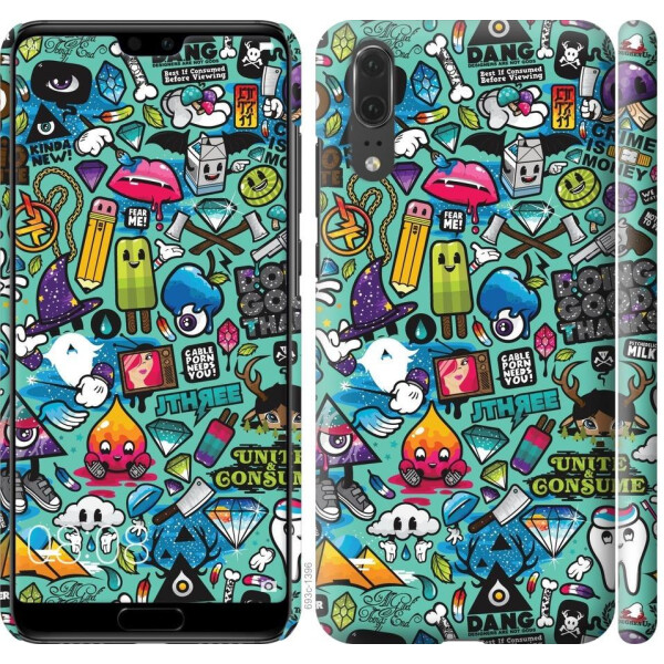 

Чехол на Huawei P20 Стикер бомбинг 1 (04798)