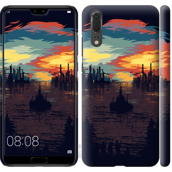 

Чехол на Huawei P20 Череп-абстракция (04798)