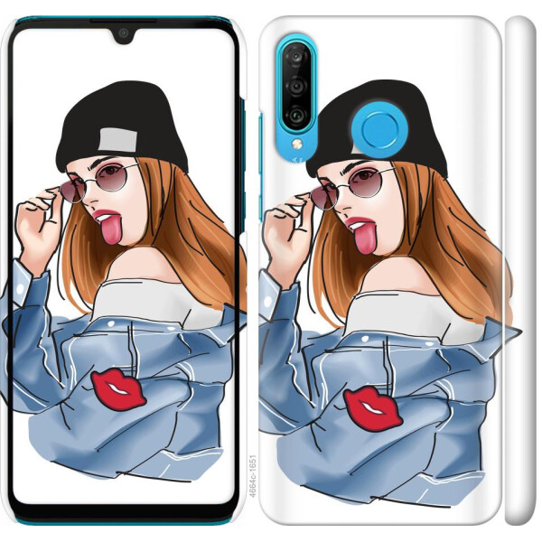

Чехол на Huawei P30 Lite Девушка v3 (04798)