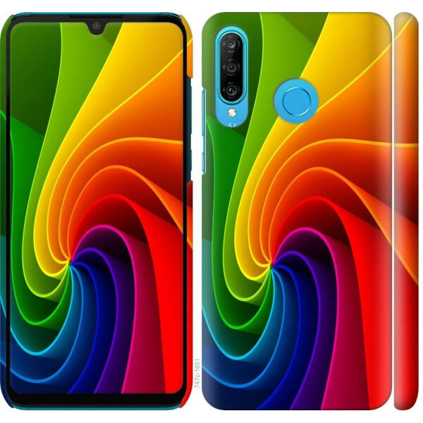 

Чехол на Huawei P30 Lite Радужный вихрь (04798)
