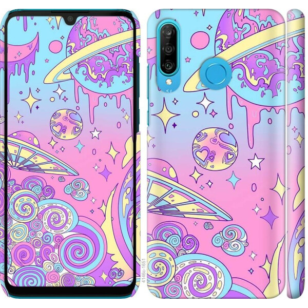 

Чехол на Huawei P30 Lite Розовая галактика (04798)