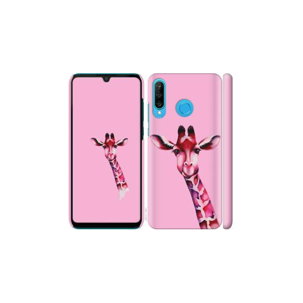 

Чехол на Huawei P30 Lite Розовая жирафа (04798)
