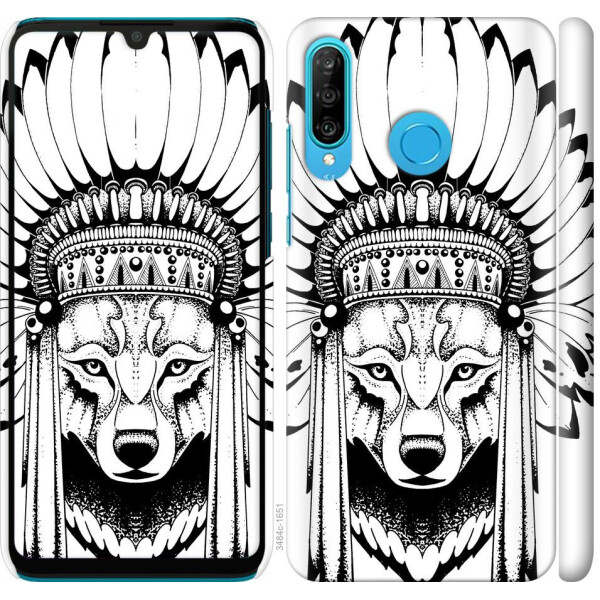 

Чехол на Huawei P30 Lite Тотем волка (04798)