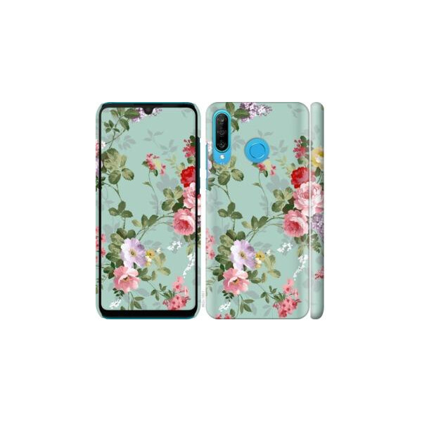 

Чехол на Huawei P30 Lite Цветочные обои 2 (04798)