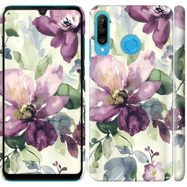 

Чехол на Huawei P30 Lite Цветы акварелью (04798)