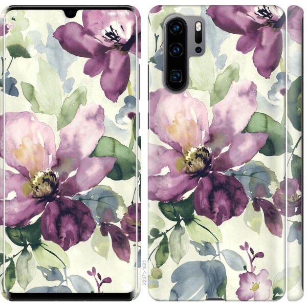 

Чехол на Huawei P30 Pro Цветы акварелью (04798)