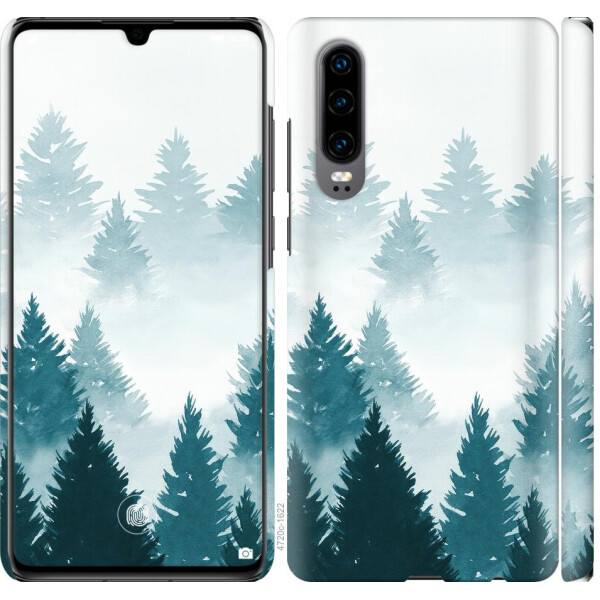 

Чехол на Huawei P30 Акварельные Елки (04798)