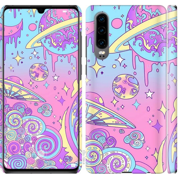 

Чехол на Huawei P30 Розовая галактика (04798)