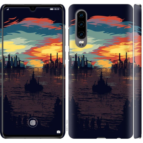 

Чехол на Huawei P30 Череп-абстракция (04798)