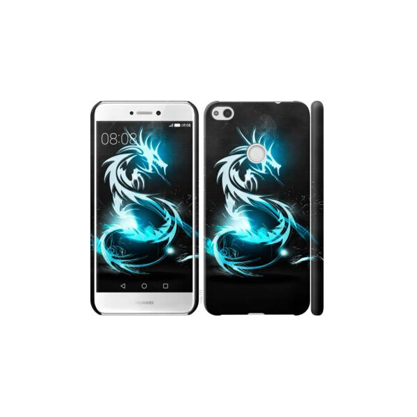 

Чехол на Huawei P8 Lite (2017) Бело-голубой огненный дракон (04798)