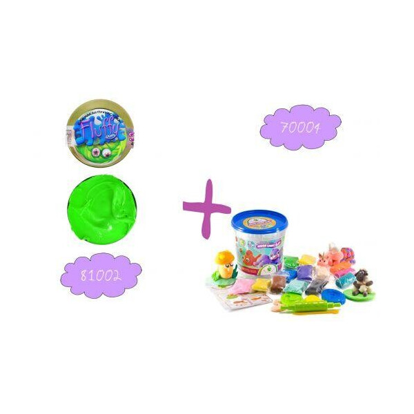

Лизун Флаффі ТМ Mr.Boo шайба 45г + Набір легкого магічного пластиліну Moon light clay 4 41062