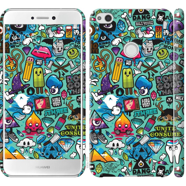 

Чехол на Huawei P8 Lite (2017) Стикер бомбинг 1 (04798)