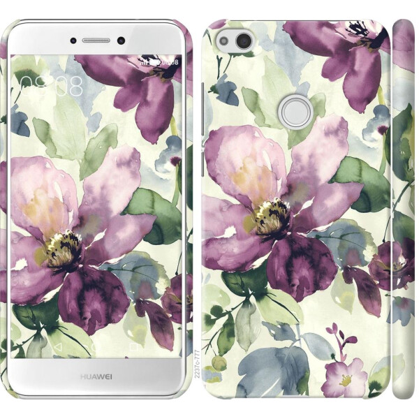 

Чехол на Huawei P8 Lite (2017) Цветы акварелью (04798)