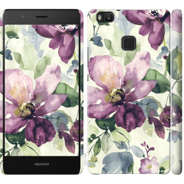 

Чехол на Huawei P9 Lite Цветы акварелью (04798)