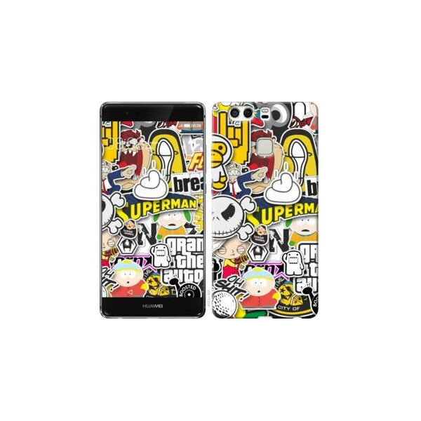 

Чехол на Huawei P9 Plus Popular logos (04798)
