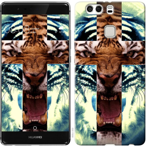 

Чехол на Huawei P9 Plus Злой тигр (04798)