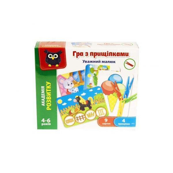 

Игра с прищепками "Внимательный малыш" (укр) VT5303-12