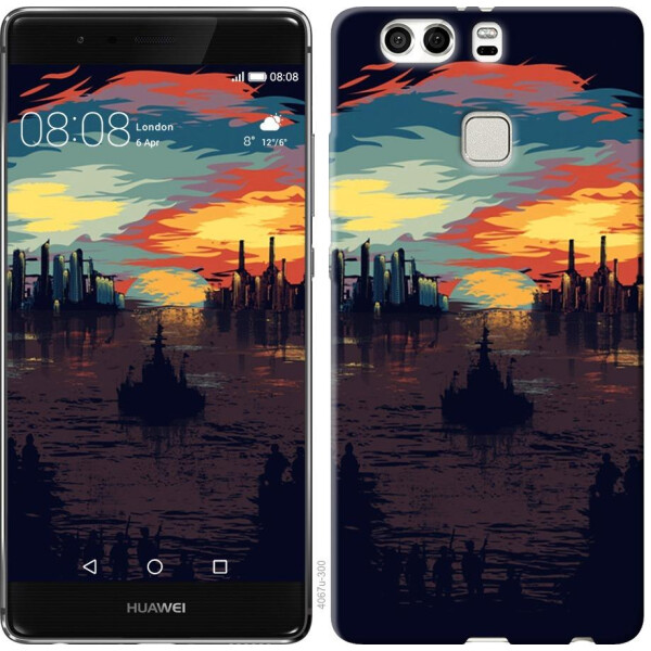 

Чехол на Huawei P9 Plus Череп-абстракция (04798)