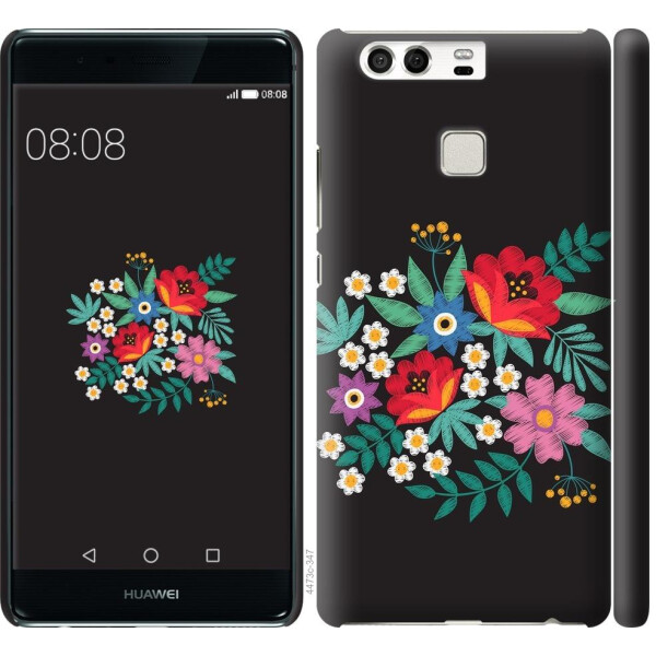 

Чехол на Huawei P9 Вышитые цветы (04798)