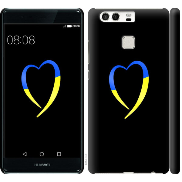 

Чехол на Huawei P9 Жёлто-голубое сердце (04798)