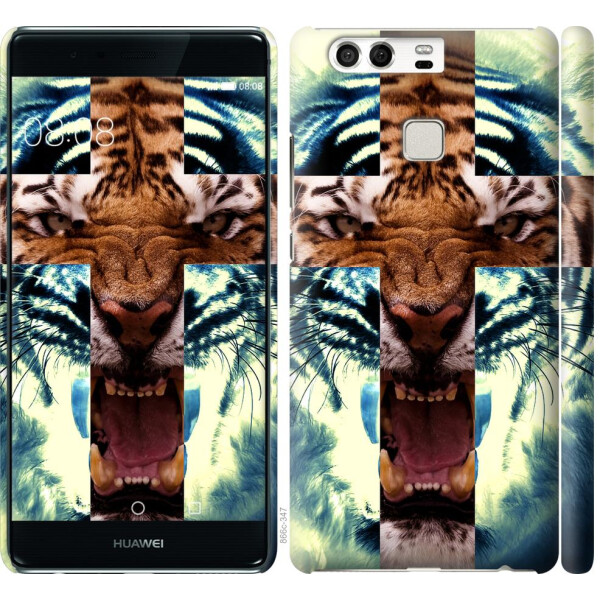 

Чехол на Huawei P9 Злой тигр (04798)