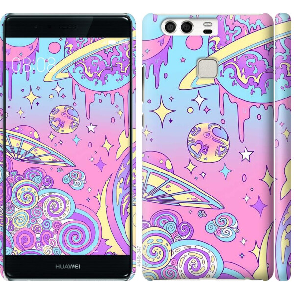 

Чехол на Huawei P9 Розовая галактика (04798)
