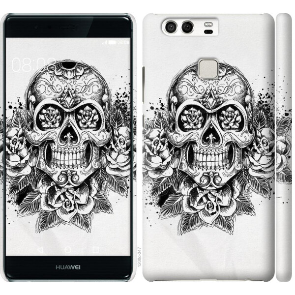 

Чехол на Huawei P9 Череп и розы (04798)