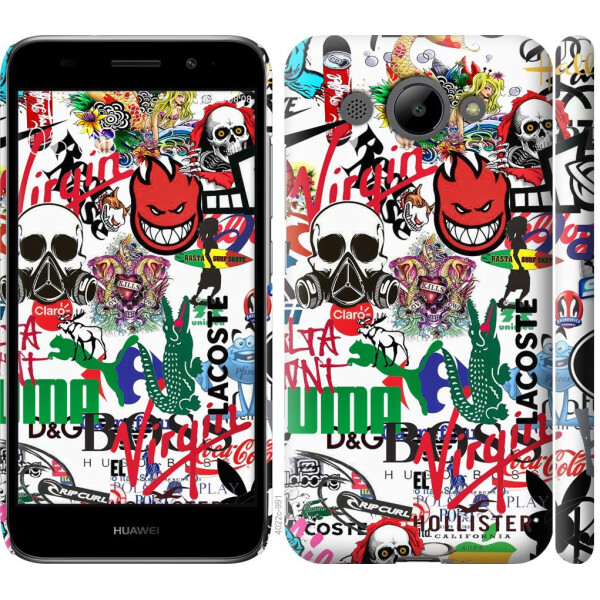 

Чехол на Huawei Y3 2017 Many different logos (04798)