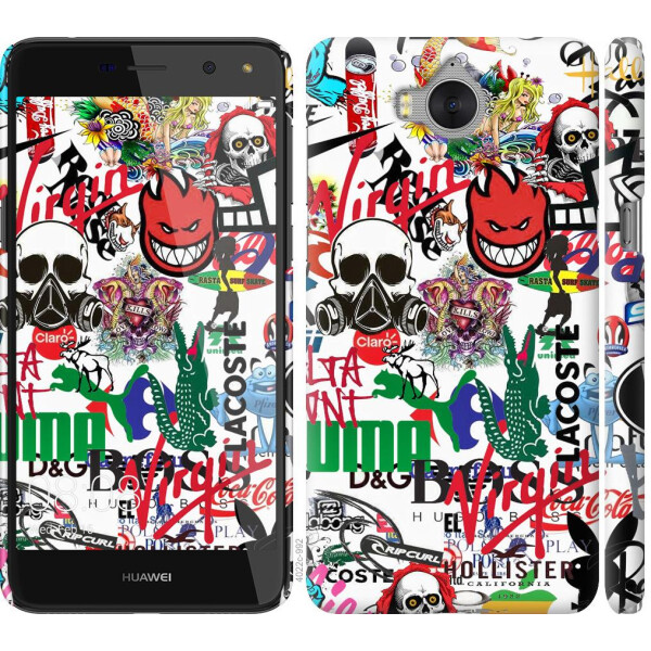 

Чехол на Huawei Y5 2017 Many different logos (04798)