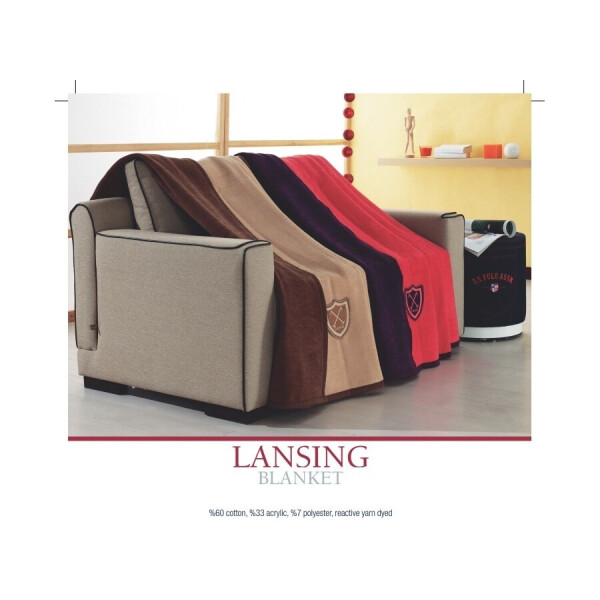 

Плед хлопковый U.S.Polo Assn - Lansing розовый 200*220 (0038)
